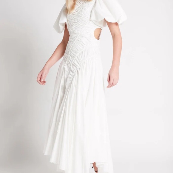 Aje Siren Drawstring Midi Dress - Picture 3 of 4